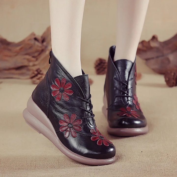 ankle boots color black size 8 for women