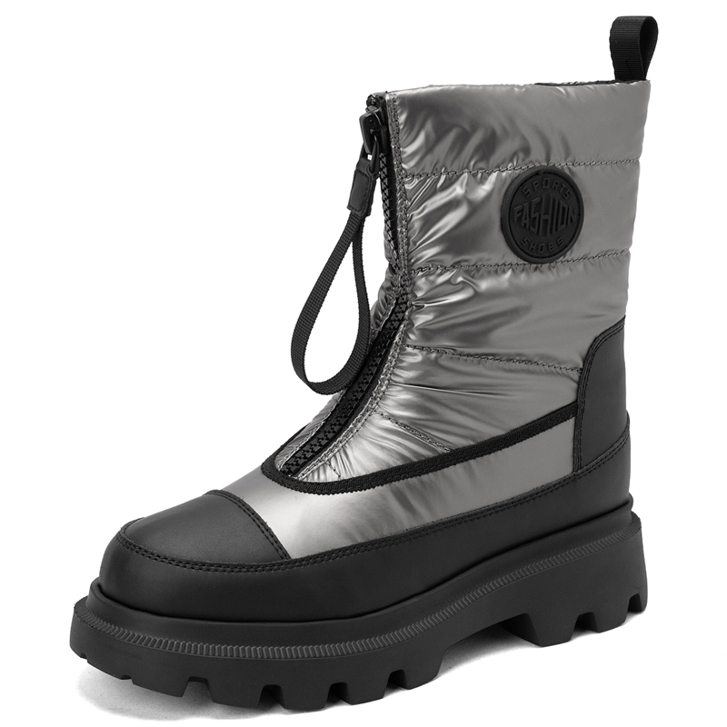 platform boots color silver size 7 for women