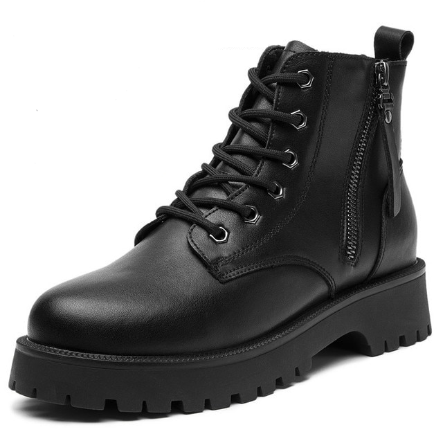 platform winter boots color black size 9.5 for women