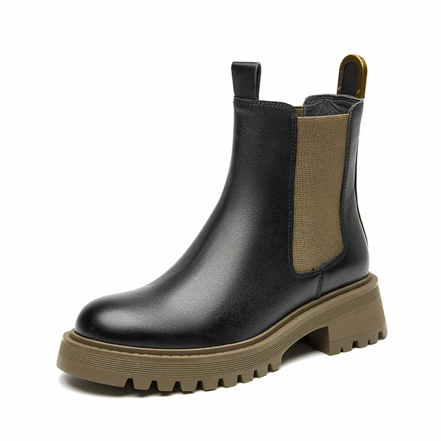 platform boots color black size 5 for women
