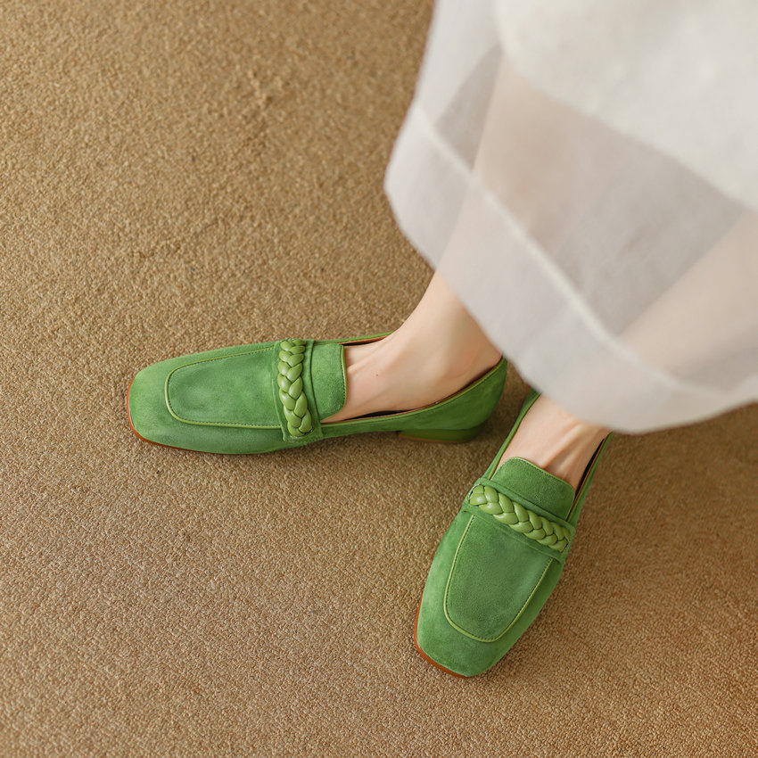 autumn loafers color green size 7 for women