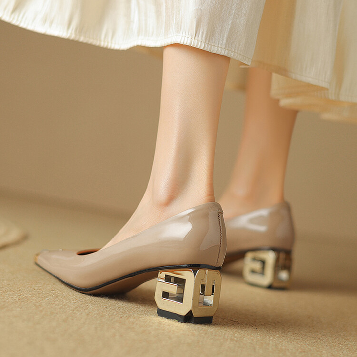 spring pumps color apricot size 7.5 for women