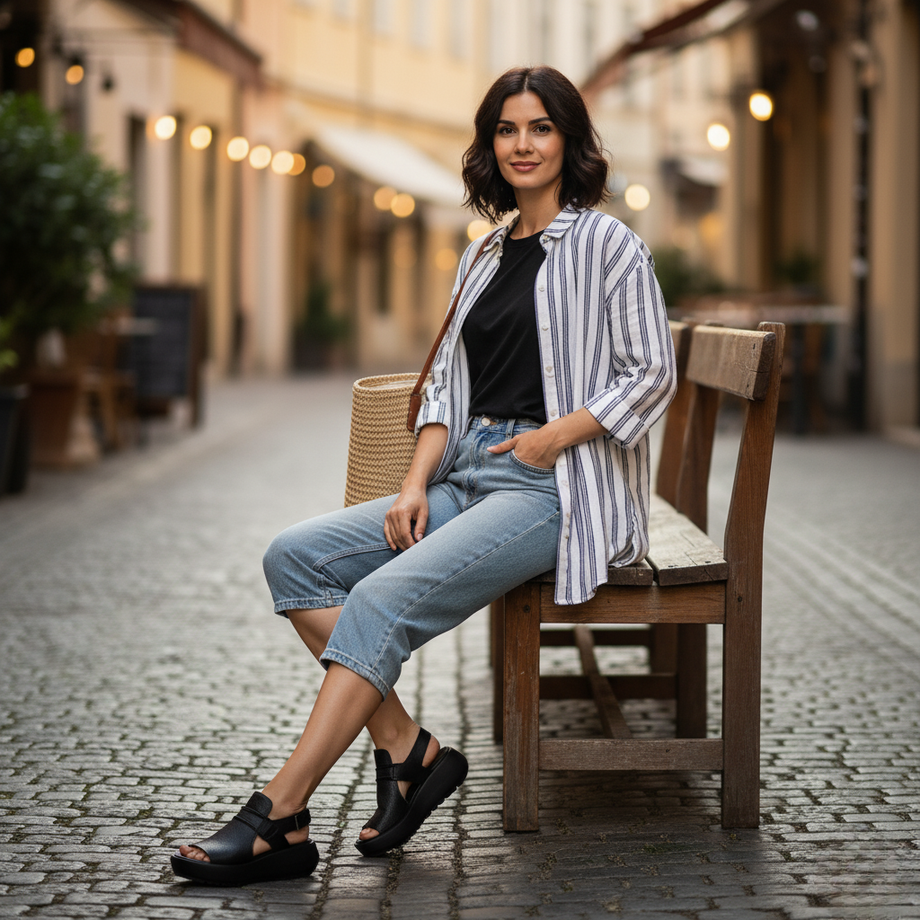 USS Shoes Raiza Women's Platform Peep Toe Sandals