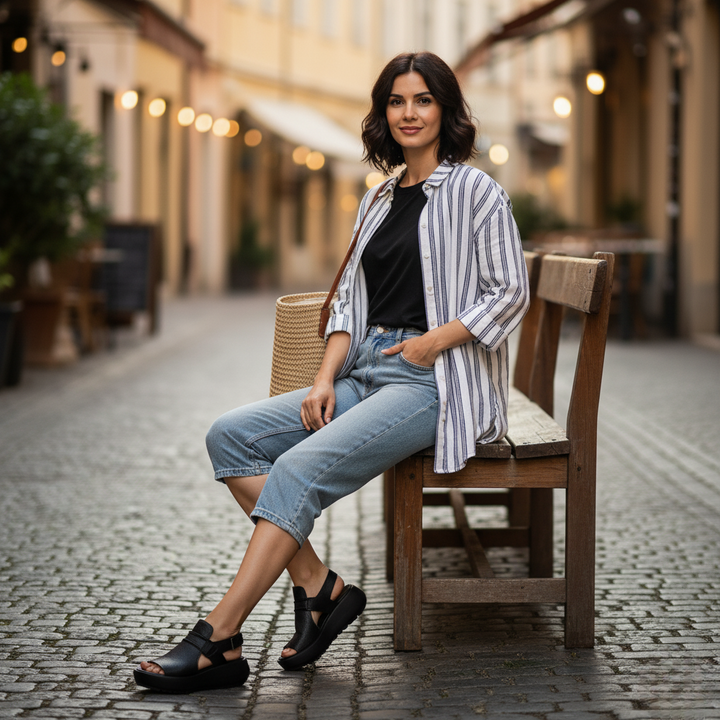 USS Shoes Raiza Women's Platform Peep Toe Sandals