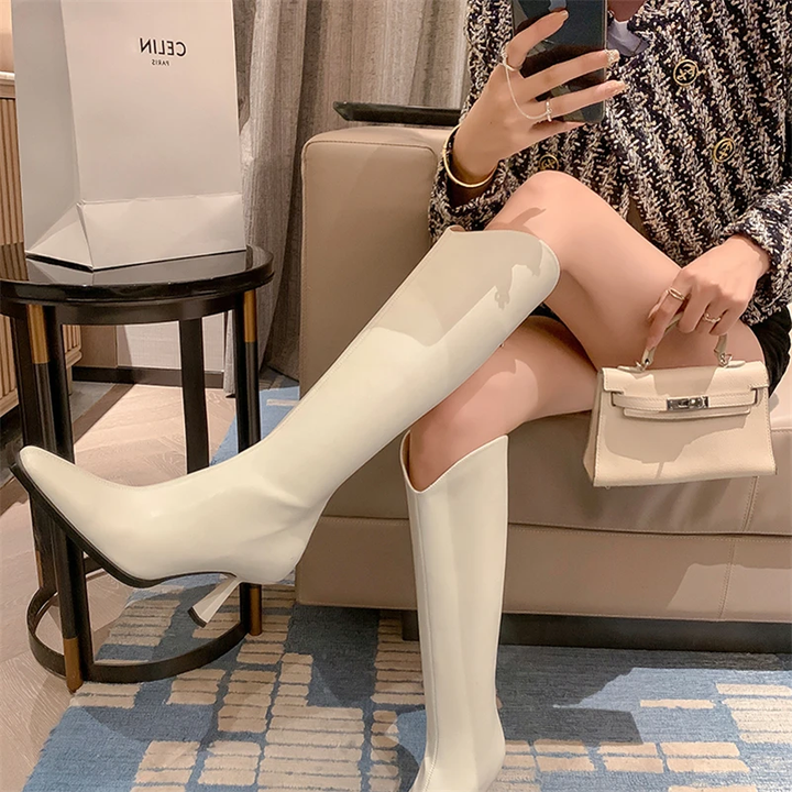 office boots color beige size 5.5 for women
