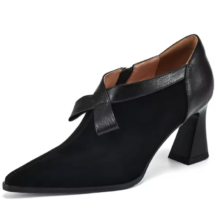 leather pumps color black size 5.5 for women