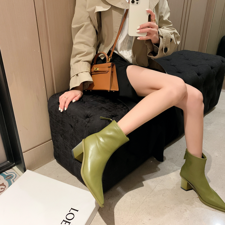office boots color green size 8.5 for women