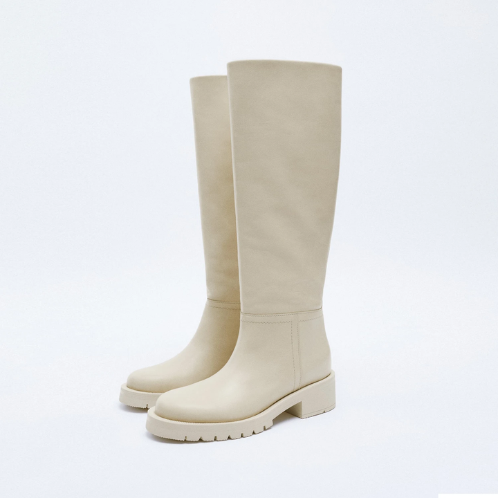 autumn boots color beige size 7 for women