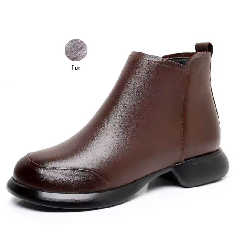 winter ankle boots color brown size 6.5 for women