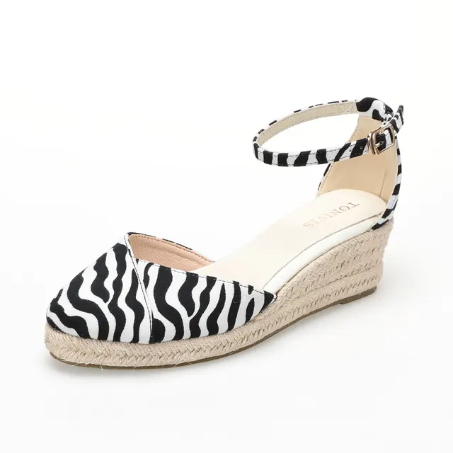 summer espadrilles color black size 8 for women
