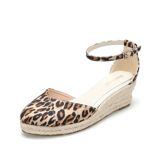 wedges espadrilles color brown size 5.5 for women