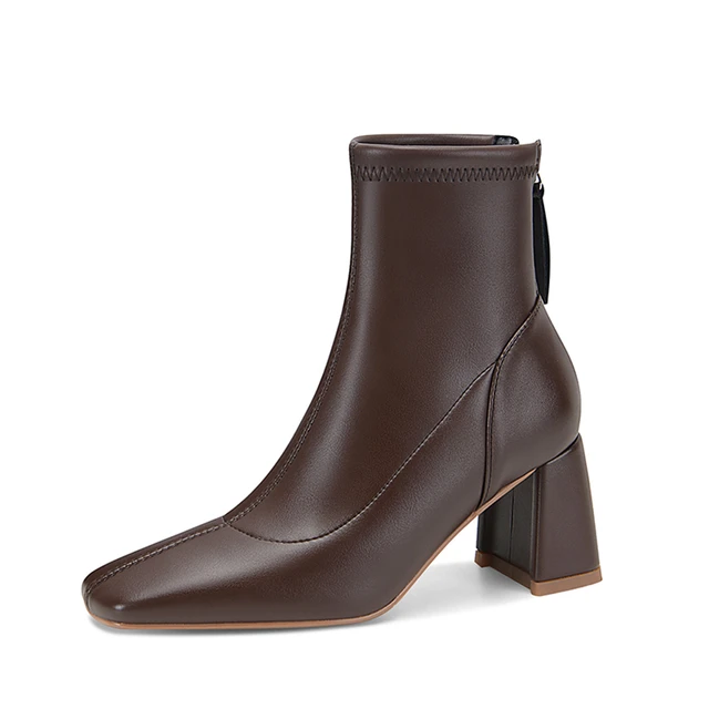 office ankle boots color brown size 9.5 for women