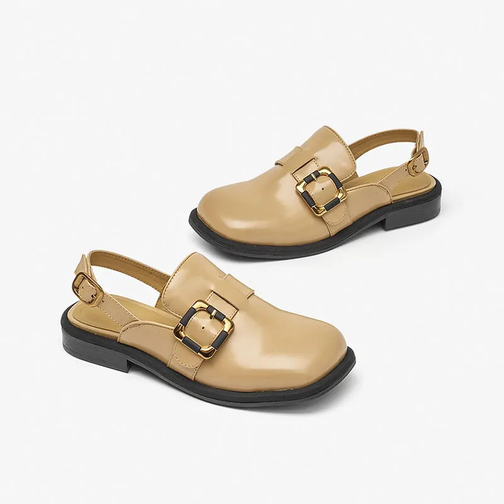 round toe sandals color apricot size 6.5 for women