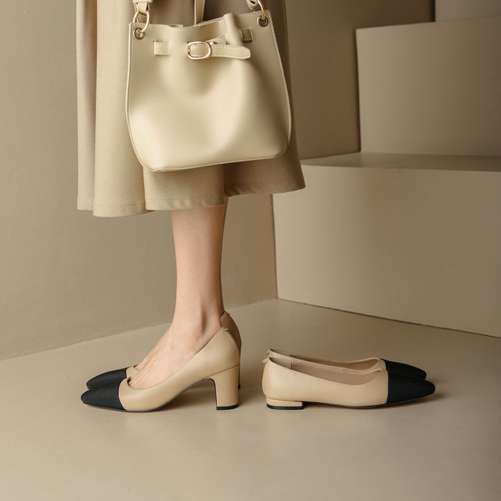 dress leather pumps color apricot size 6 for women
