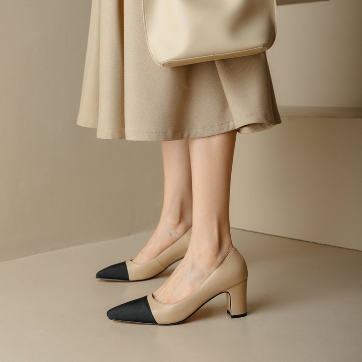 pointed toe pumps color apricot size 7 for women