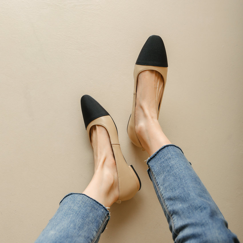 comfortable pumps color apricot size 8 for women