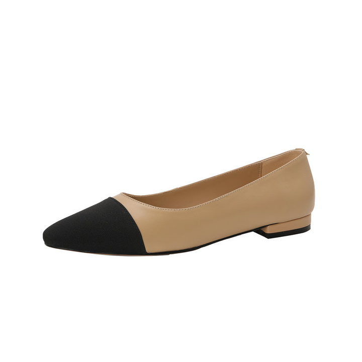 leather loafers color apricot size 5.5 for women