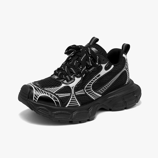 lace up sneakers color black size 6 for women