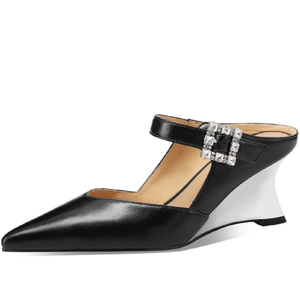 dress mules color black size 5 for women