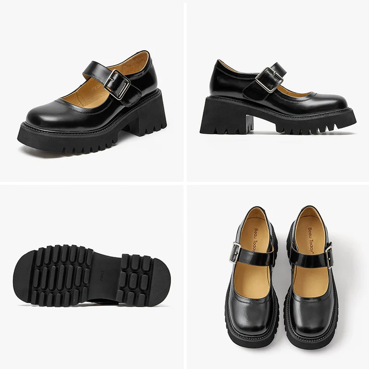 casual platform shoes color black size 6 for women