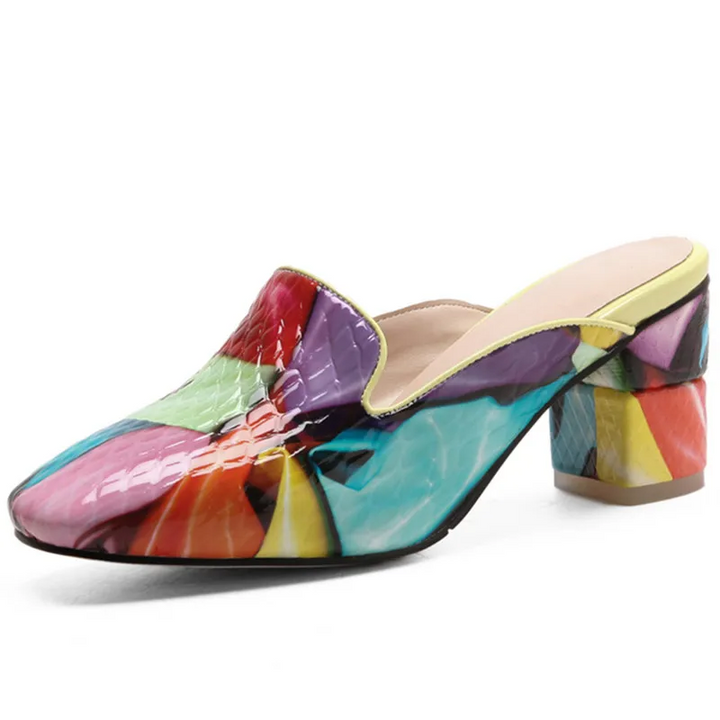 mules shoes multi color size 5 for women