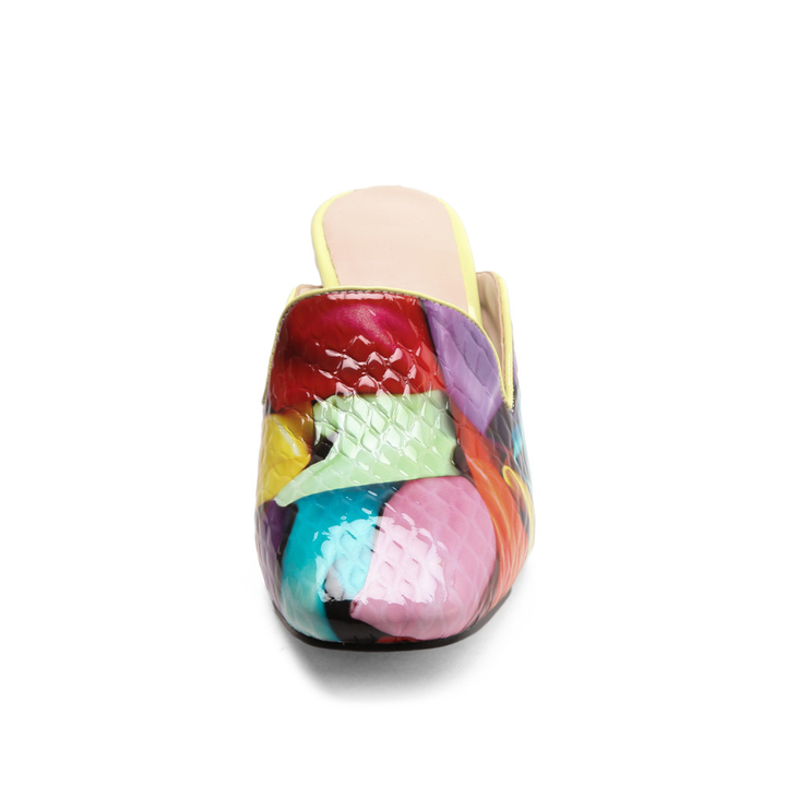 square heel mules multi color size 5.5 for women