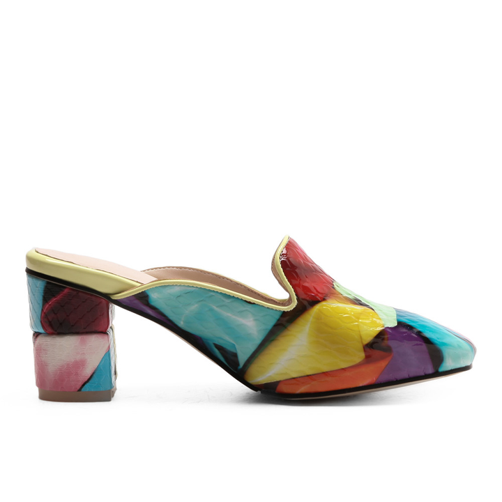 leather clog multi color size 7 for women