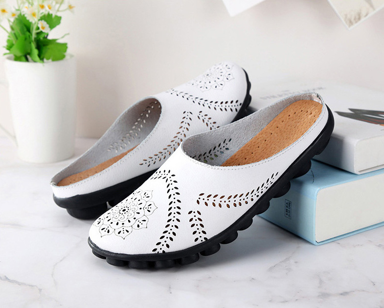 summer mule color white size 7 for women