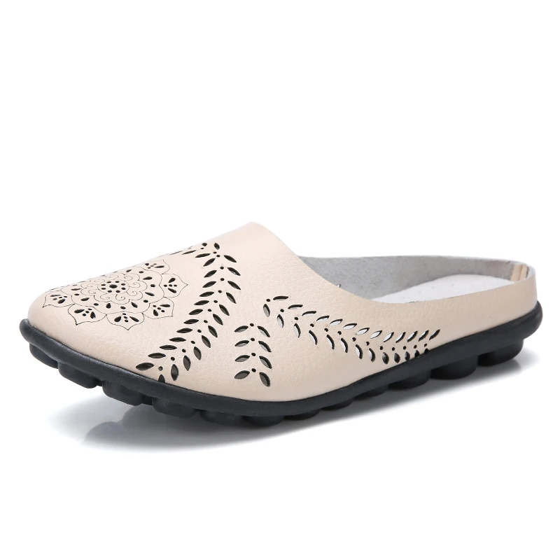 breathable mule color beige size 5.5 for women