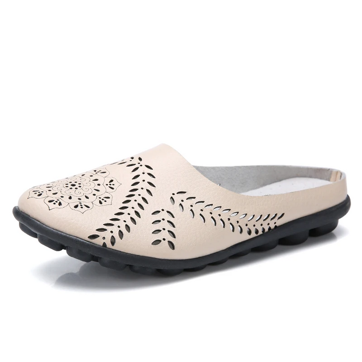 breathable mule color beige size 5.5 for women