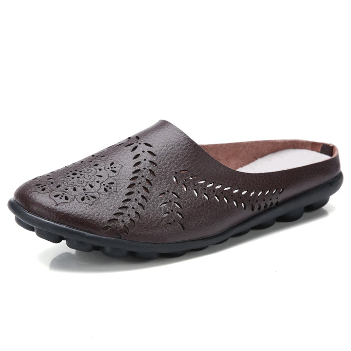 summer mule color brown size 7 for women