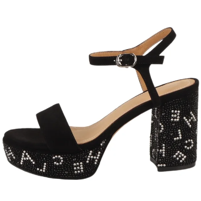 dress sandals color black size 7 for women