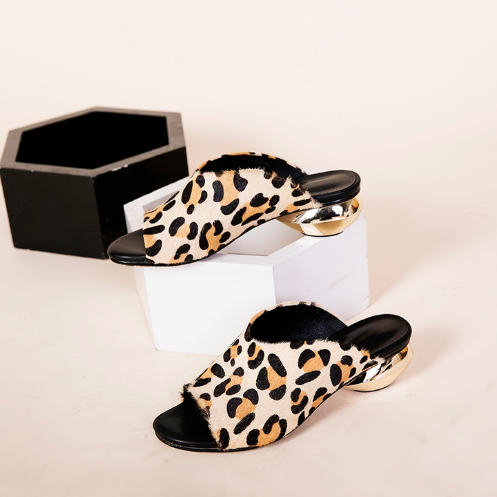 leather mule color brown size 9 for women