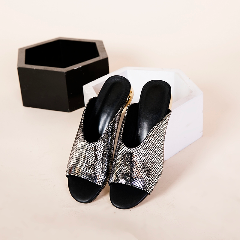 dress mule color silver size 9.5 for women