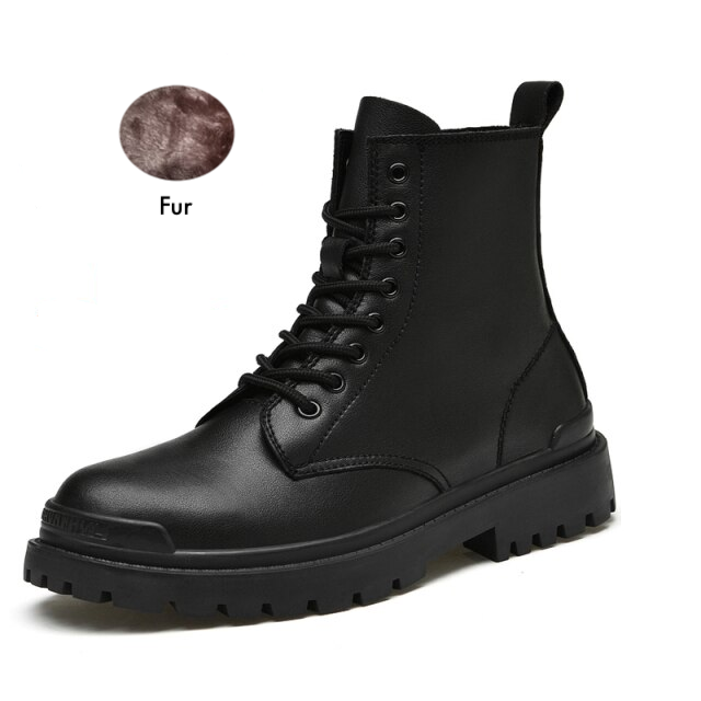 snow boots color black size 9 for men