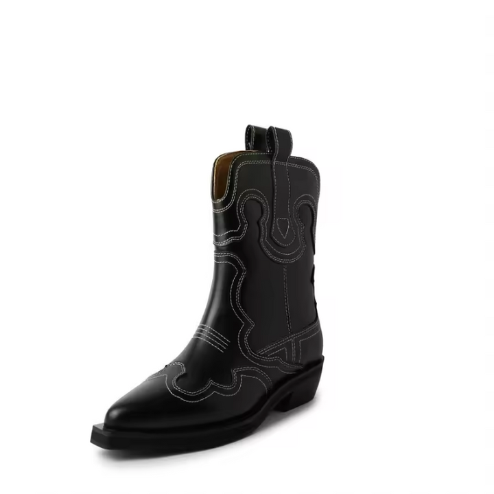 USS Shoes Triana Leather Mid-Calf Western Boots