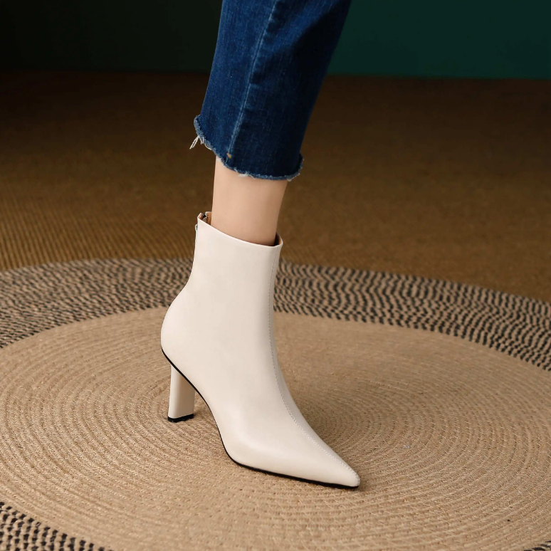 Autumn Boots Color Beige Size 8 for Women