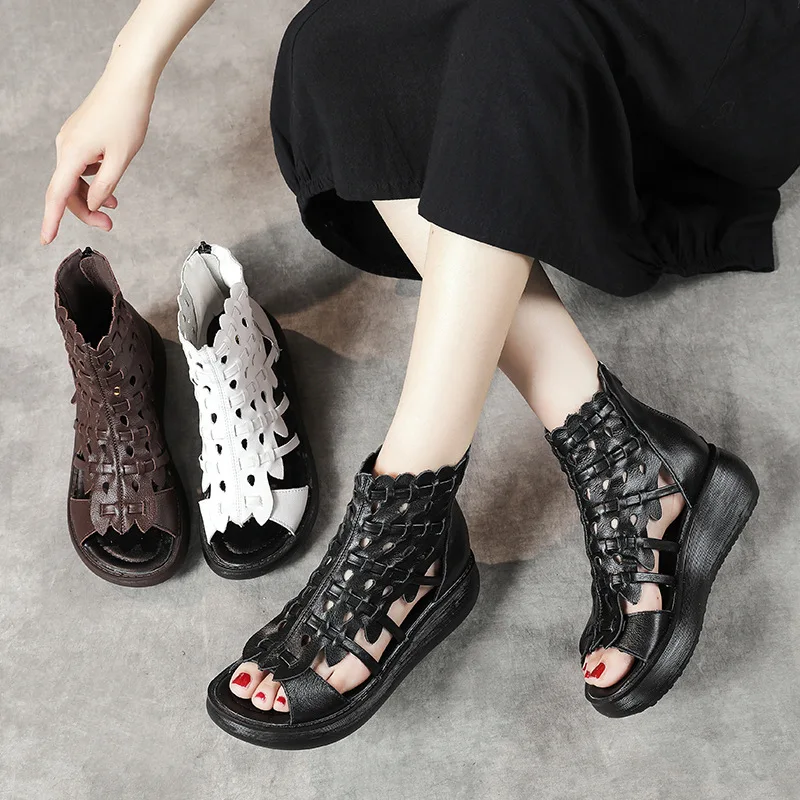 summer sandals color black size 8 for women