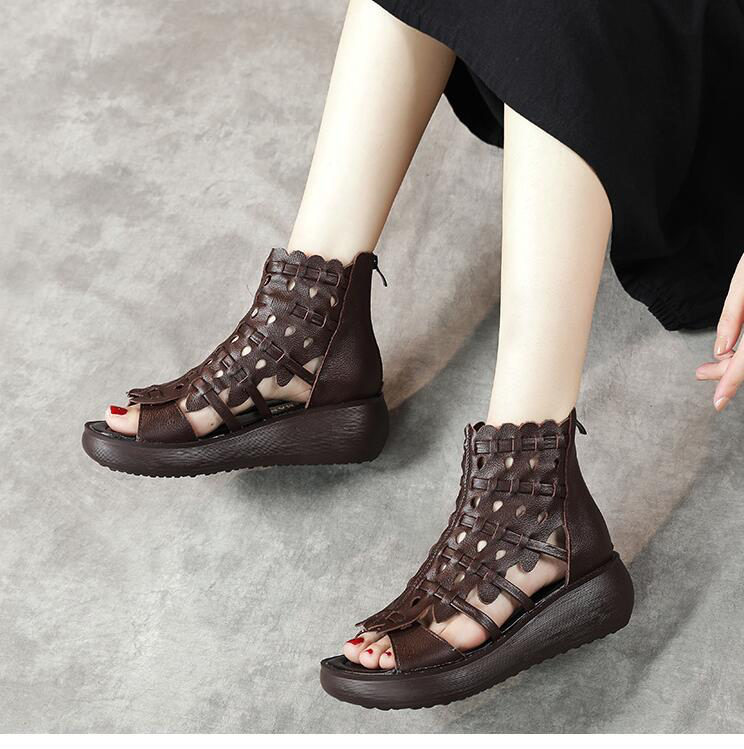 casual sandals color brown size 9 for women