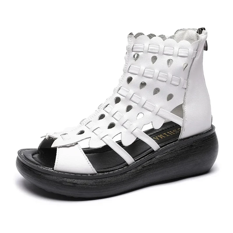 wedges sandals color white size 5 for women