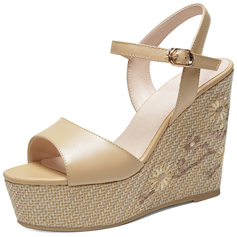sandals color apricot size 5 for women