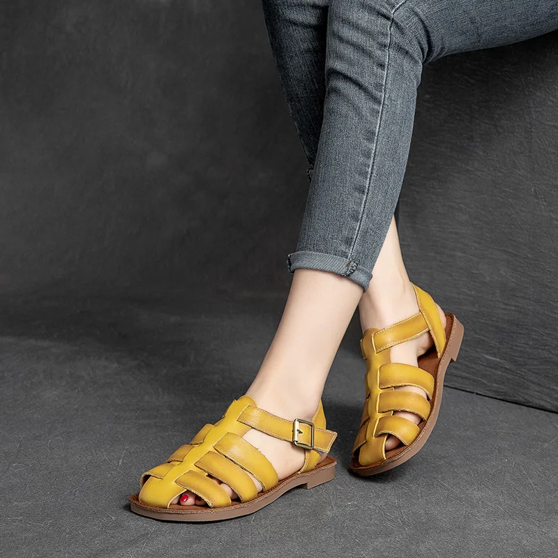 casual sandals color yellow size 9.5 for women