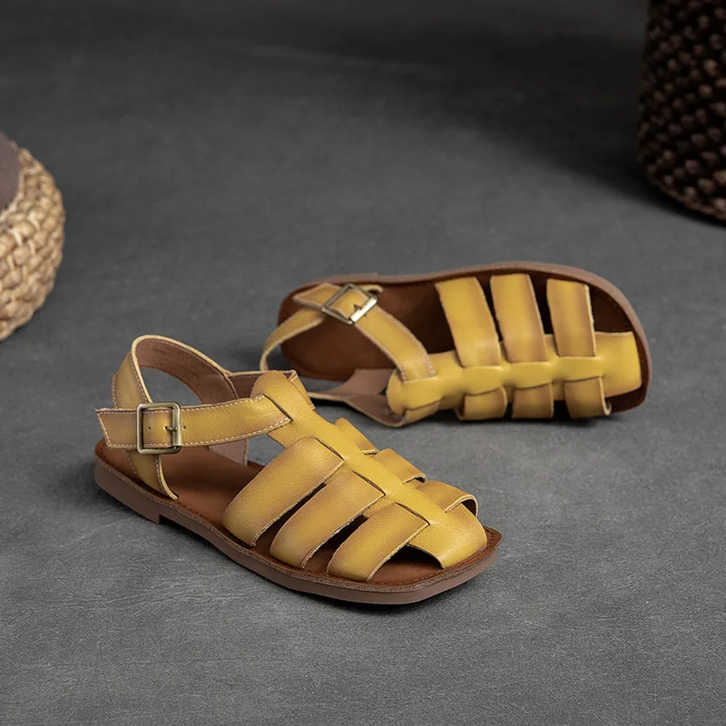 back strap sandals color yellow size 9 for women