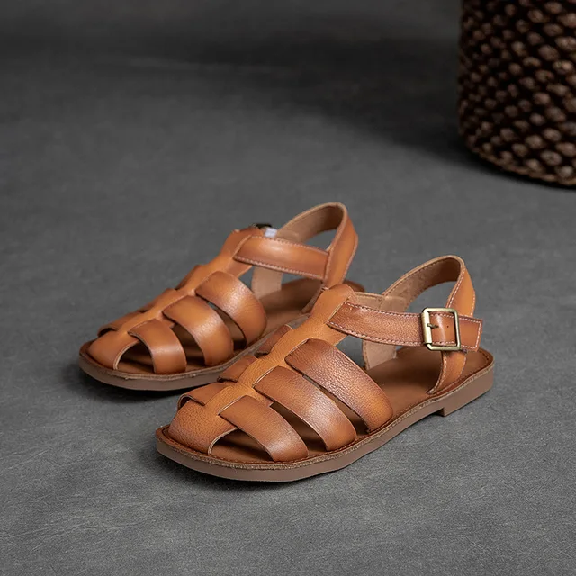 soft sandals color orange size 8 for women