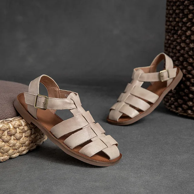 high quality sandals color beige size 10 for women