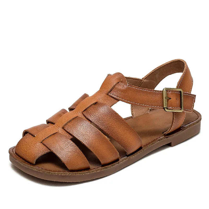 flat sandals color orange size 7 for women