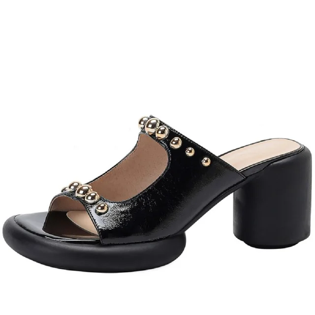 open toe sandals color black size 5.5 for women