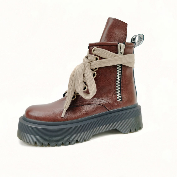 platform boots color brown size 7 for women