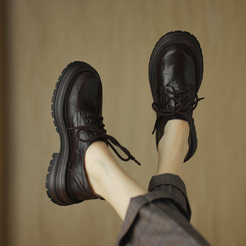 platform loafer color brown size 6.5 for women