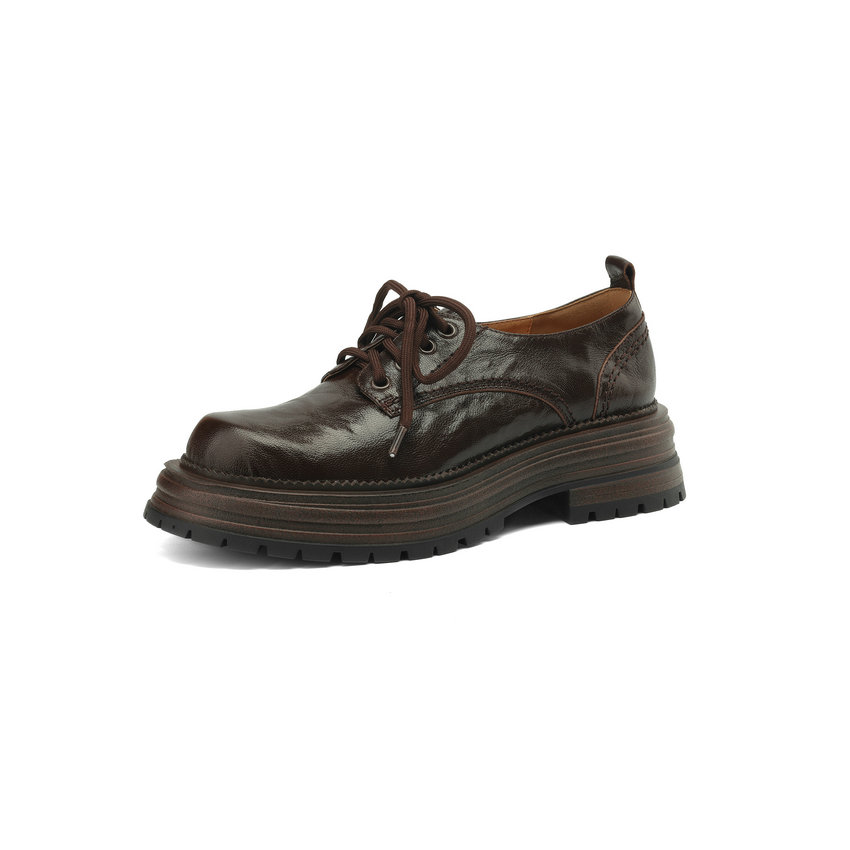 lace up loafer color brown size 5.5 for women